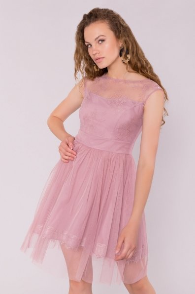 Платье Амур лайт 6913 Цвет: Пудра темная/серо-розовый