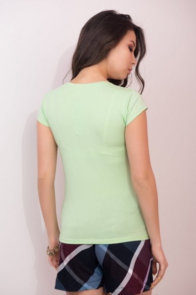 Стильная футболка с накаткой 7203 Цвет: Салат