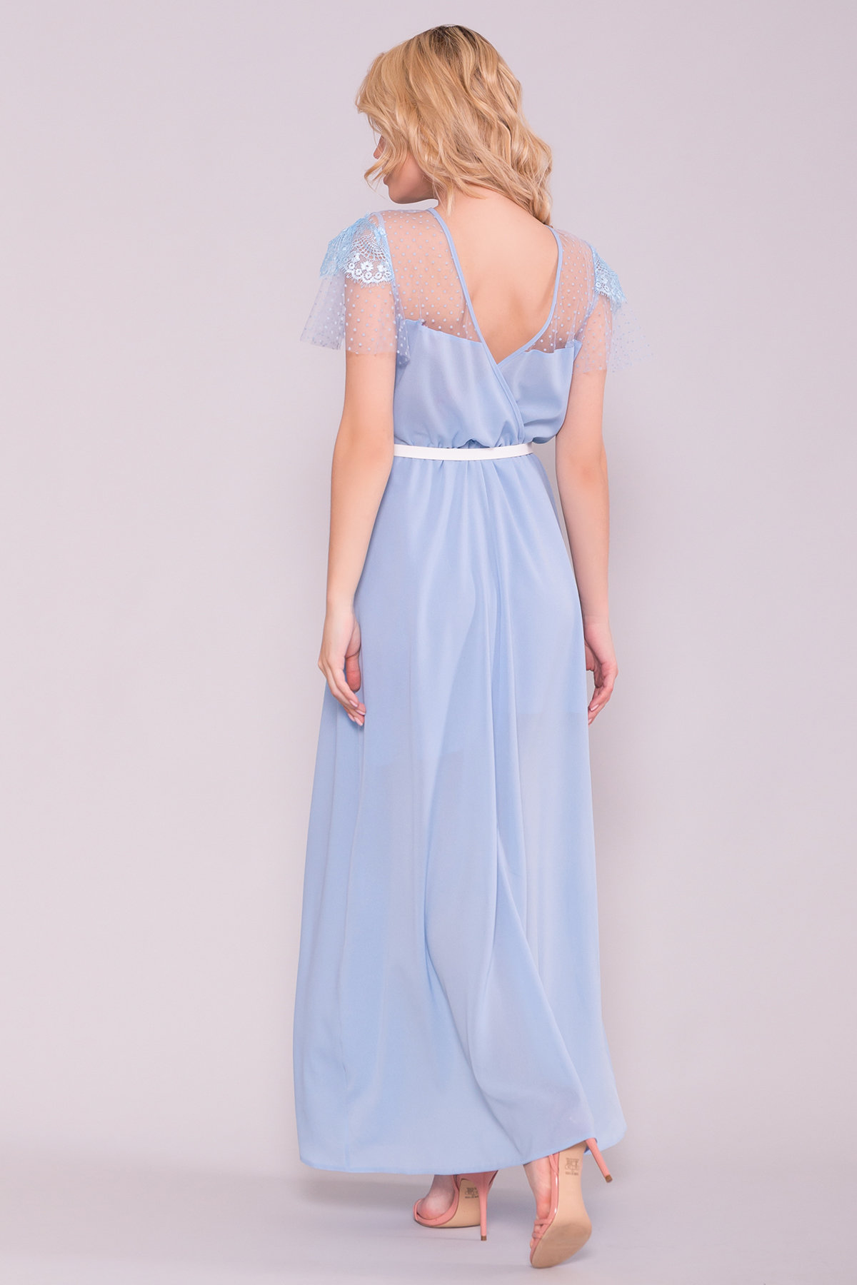 Платье Австралия 7333 АРТ. 43031 Цвет: Голубой - фото 2, интернет магазин tm-modus.ru