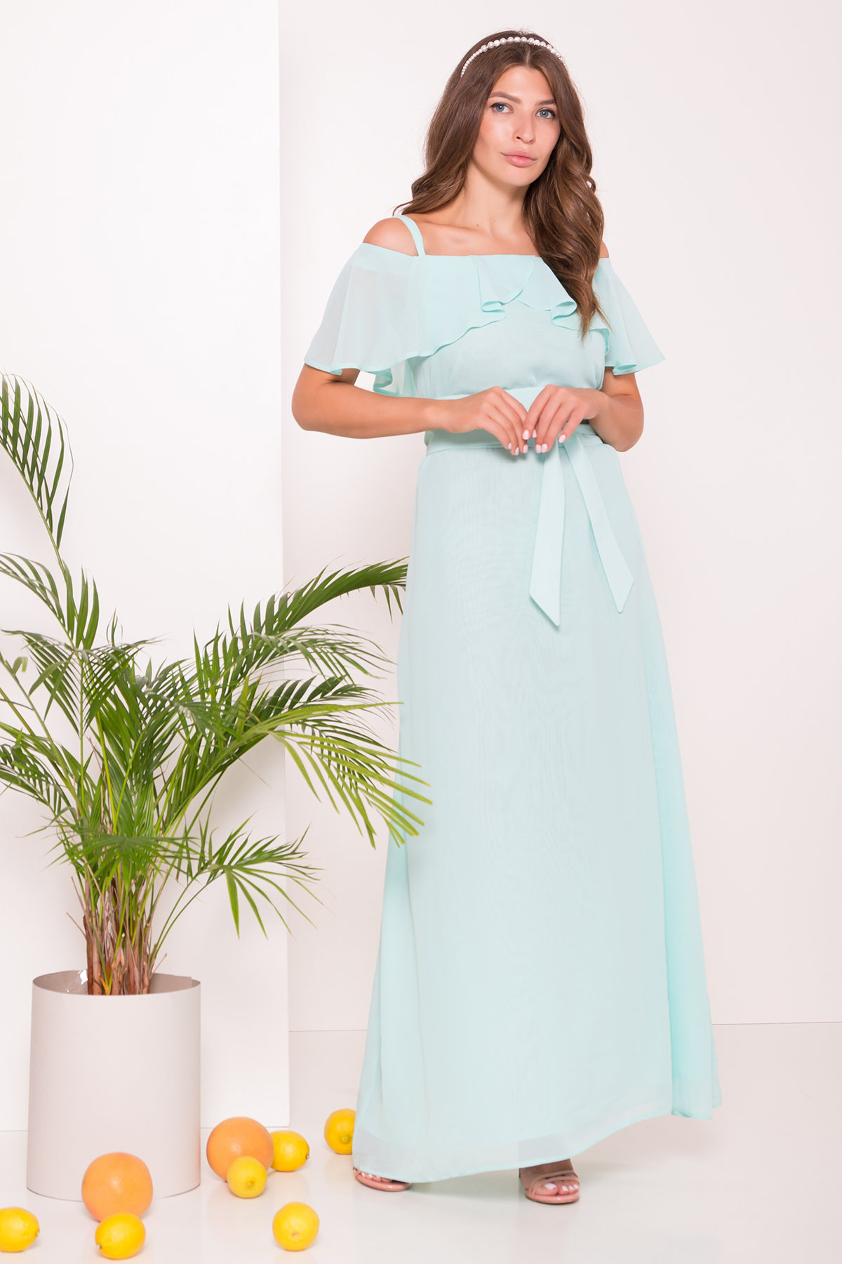 Платье Пикабу 7449 АРТ. 43243 Цвет: Мята - фото 2, интернет магазин tm-modus.ru