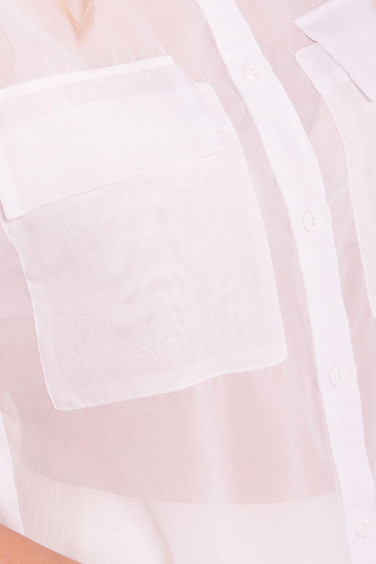 Шифоновая Рубашка Айра 7456 АРТ. 43421 Цвет: Белый - фото 4, интернет магазин tm-modus.ru