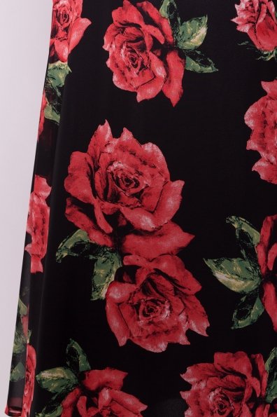 Платье Бриз 6933 Цвет: Розы Красные/Черные