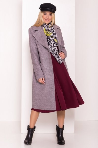 Классическое пальто Габриэлла 7872 Цвет: Серый/розовый 20
