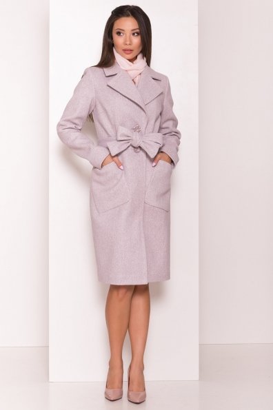 Классическое пальто Габриэлла 7872 Цвет: Серо-розовый светлый 21
