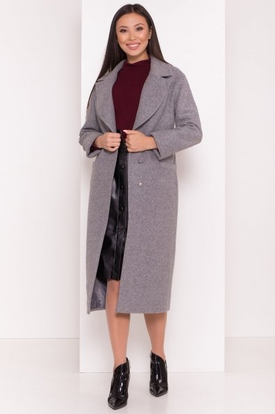 Демисезонное пальто с прорезными карманами Вива 6378 Цвет: Серый 1
