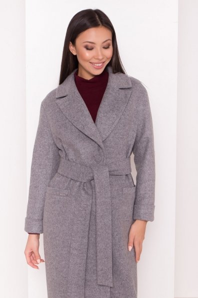 Демисезонное пальто с прорезными карманами Вива 6378 Цвет: Серый 1