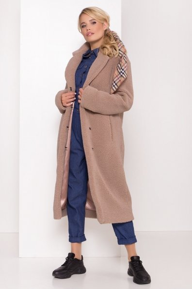Меховое пальто Субира 7863 Цвет: Бежевый