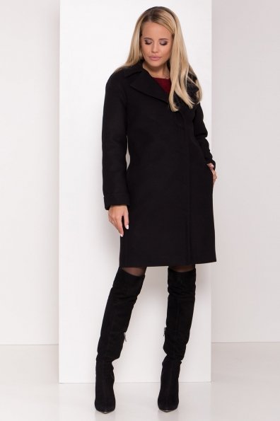 Зимнее пальто в классическом стиле Лизи 8179 Цвет: Черный НL -1