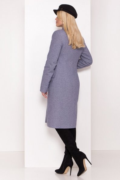 Полуприталенное зимнее пальто с отложным воротником Лабио 8182 Цвет: Джинс 3