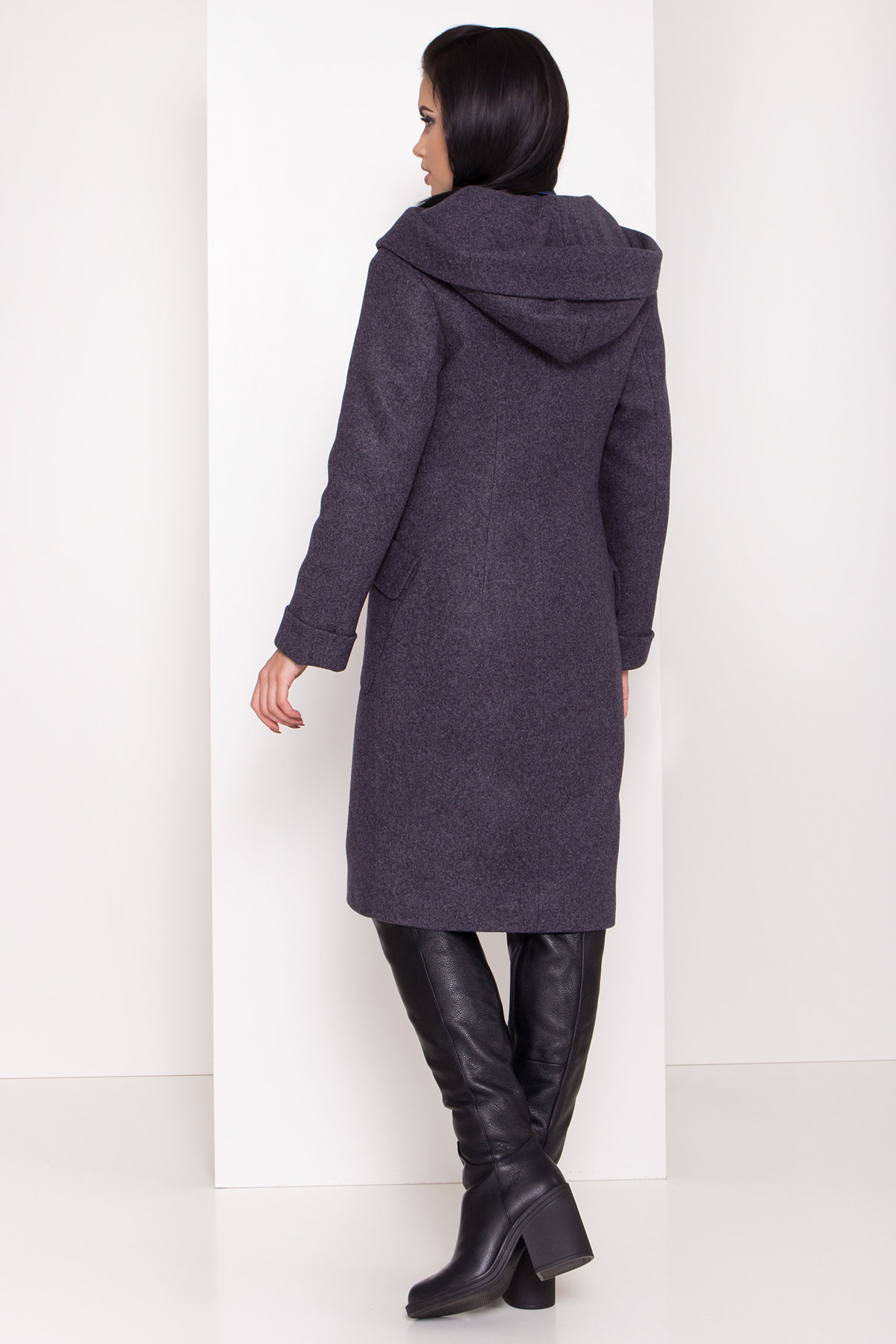 Женское пальто зима с накладными карманами Анджи 8301 АРТ. 44427 Цвет: т. синий 543 - фото 3, интернет магазин tm-modus.ru