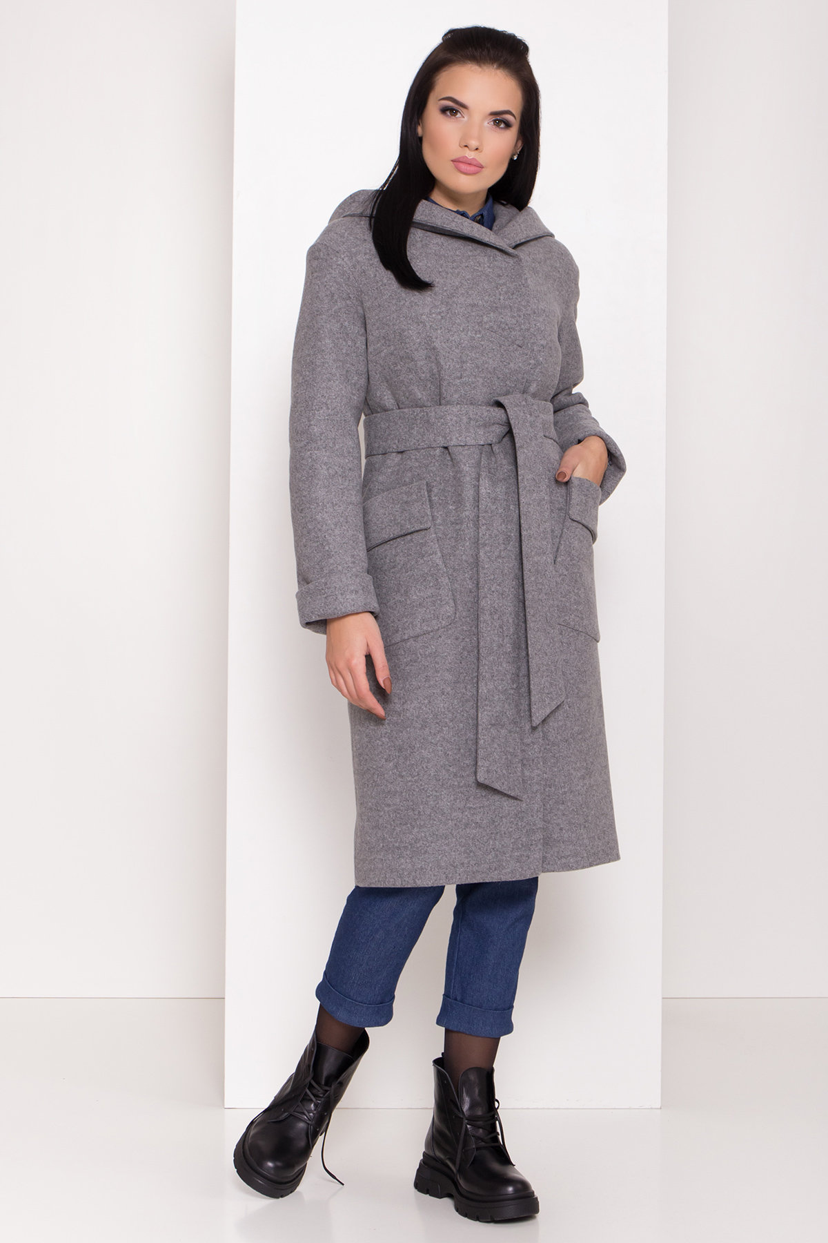 Женское пальто недорого от TM Modus Женское пальто зима с накладными карманами Анджи 8299