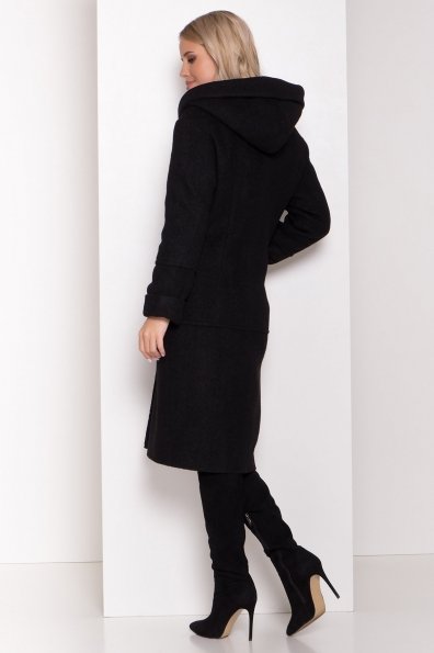 Пальто с капюшоном зимнее Анита 8327 Цвет: Черный