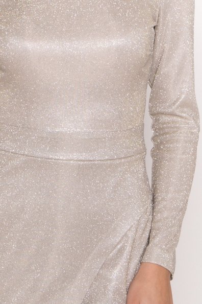 Коктейльное платье Кристал 8346 Цвет: Серебро/золото
