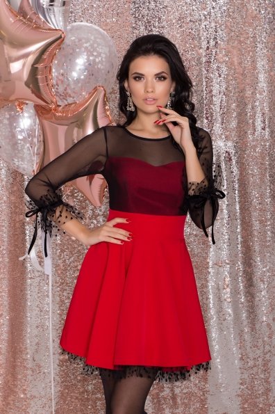 Нарядное платье Адриана 6022 Цвет: Красный
