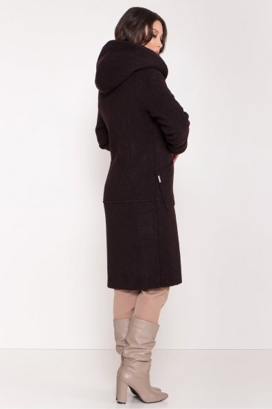 Пальто с капюшоном зимнее Анита 8327 Цвет: Шоколад