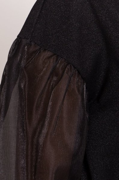 Блуза с актуальными рукавами из органзы Виго 8350 Цвет: Черный