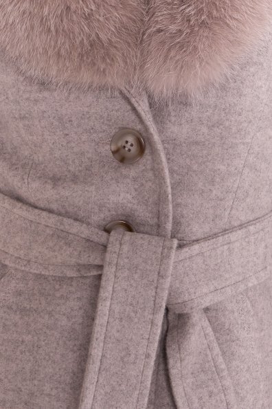 Зимнее кашемировое пальто на пуговицах Камила 8464 Цвет: Бежевый 31