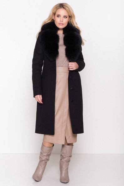 Пальто зима Камила классик 8486 Цвет: Черный Н-1