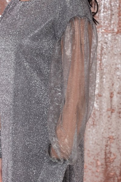 Серебристое платье Авила 8614 Цвет: Серебро/графит