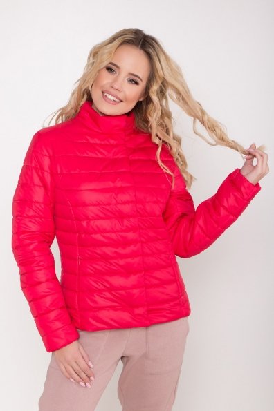 Стеганная демисезонная куртка Лоррейн 8445 Цвет: Красный
