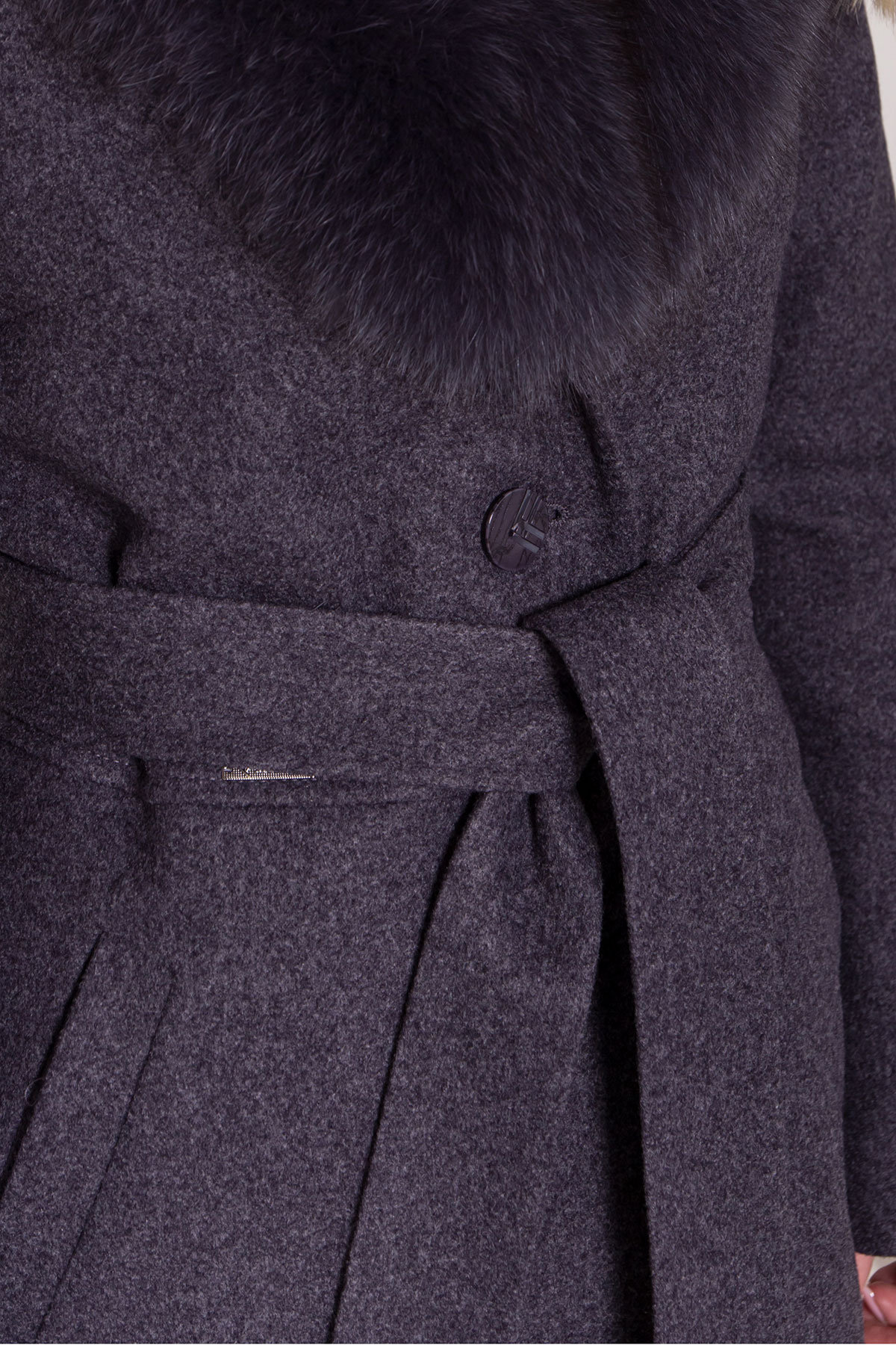 Зимнее пальто с натуральным меховым воротником Габриэлла 8214 АРТ. 44229 Цвет: Т.синий 543 - фото 6, интернет магазин tm-modus.ru