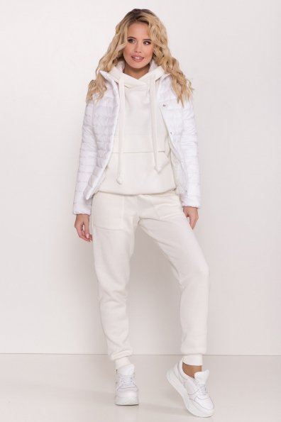 Стеганная демисезонная куртка Лоррейн 8445 Цвет: Белый
