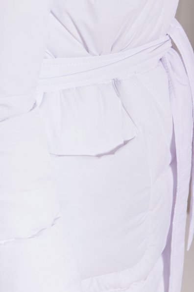 Удлиненный пуховик с накладными карманами Бланка 8622 Цвет: Белый