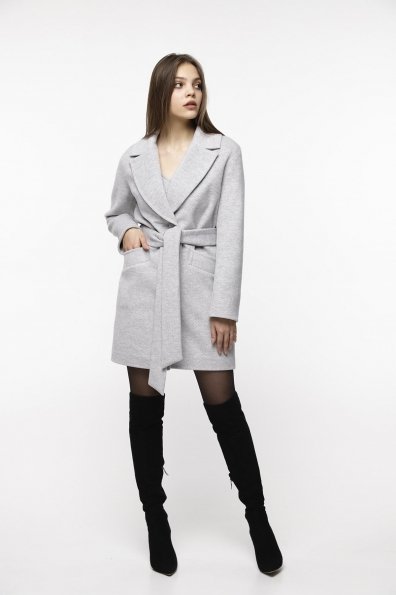 Кашемировое пальто Вейсона 8803 Цвет: Светло серый