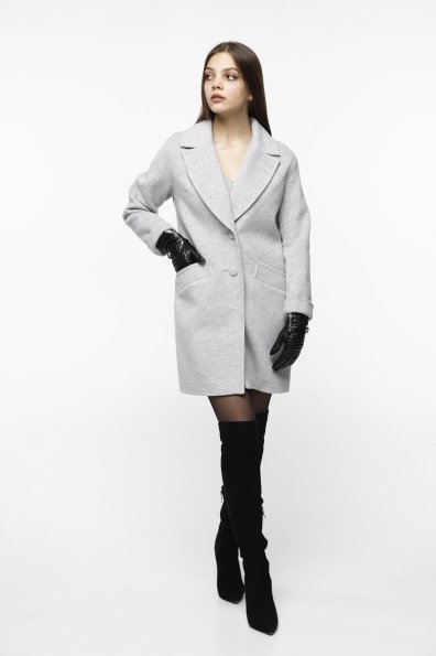Кашемировое пальто Вейсона 8803 Цвет: Светло серый