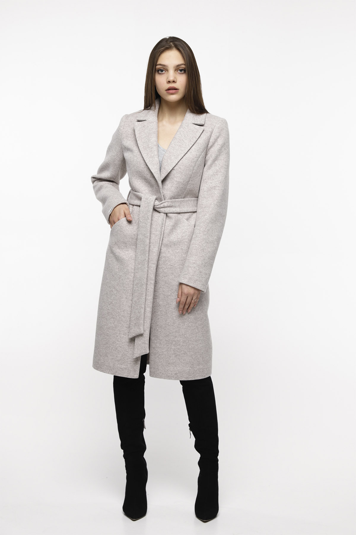 Магазины женского демисезонного пальто от Modus Пальто с отложным воротником Мехико 8790