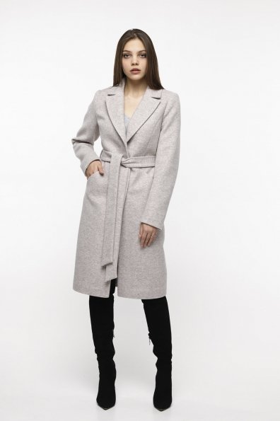 Пальто с отложным воротником Мехико 8790 Цвет: Серый меланж
