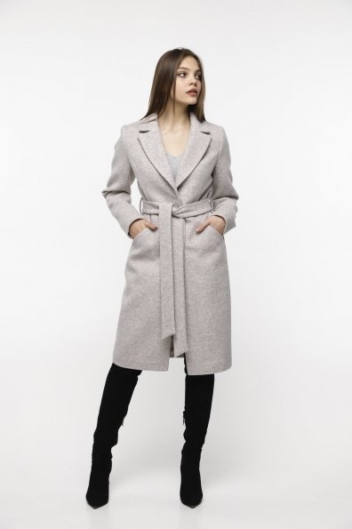 Пальто с отложным воротником Мехико 8790 Цвет: Серый меланж