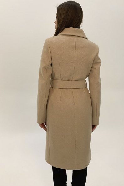 Элегантное пальто из кашемира Кареро 8771 Цвет: Бежевый