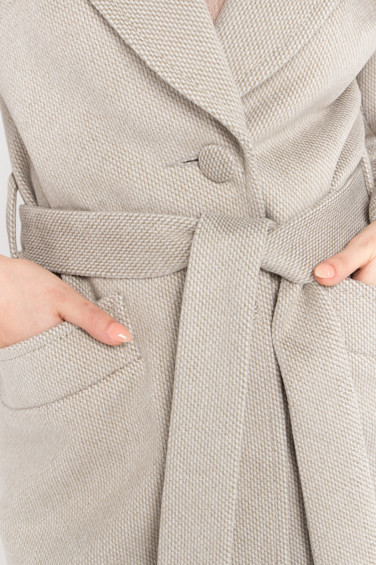 Кашемировое пальто Вейсона 8803 Цвет: Олива