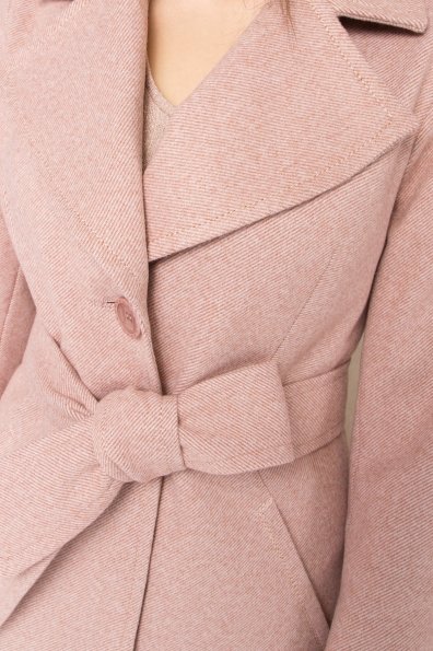 Стильное пальто на двух пуговицах Камила 8901 Цвет: Бежевый