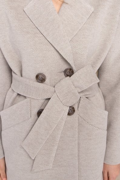 Демисезонное двубортное пальто Бонд 8927 Цвет: Оливковый