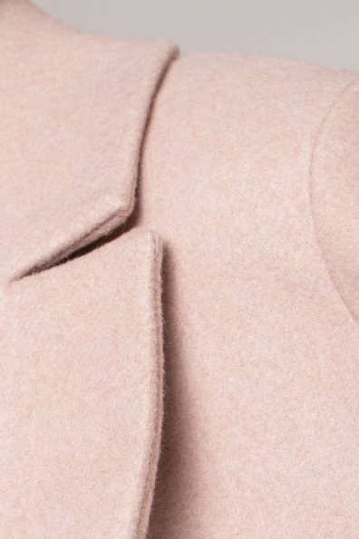 Стильное бежевое пальто Севен 8755 Цвет: Бежевый меланж
