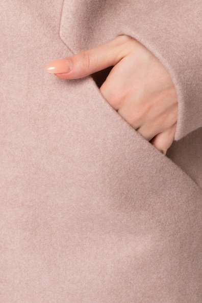 Демисезонное пальто из кашемира Кареро 8773 Цвет: Бежевый меланж