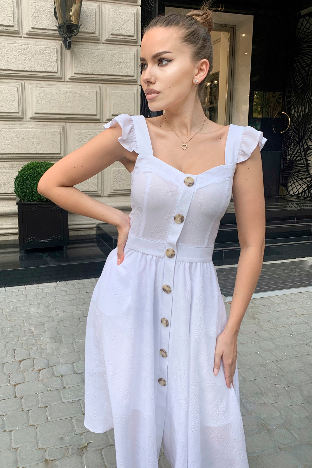 Платье Ундина 9441 АРТ. 45802 Цвет: Белый - фото 4, интернет магазин tm-modus.ru
