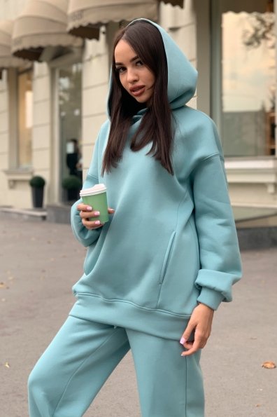  Марион костюм в  стиле Oversize  3х нитка 9651 Цвет: Олива
