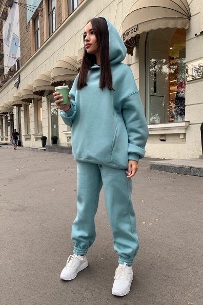  Марион костюм в  стиле Oversize  3х нитка 9651 Цвет: Олива