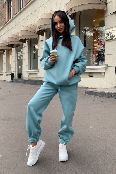  Марион костюм в  стиле Oversize  3х нитка 9651 Цвет: Олива