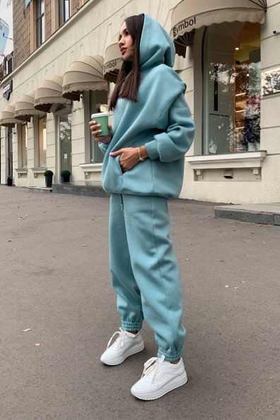  Марион костюм в  стиле Oversize  3х нитка 9651 Цвет: Олива