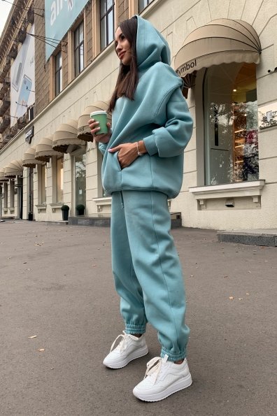  Марион костюм в  стиле Oversize  3х нитка 9651 Цвет: Олива