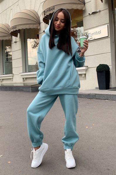  Марион костюм в  стиле Oversize  3х нитка 9651 Цвет: Олива