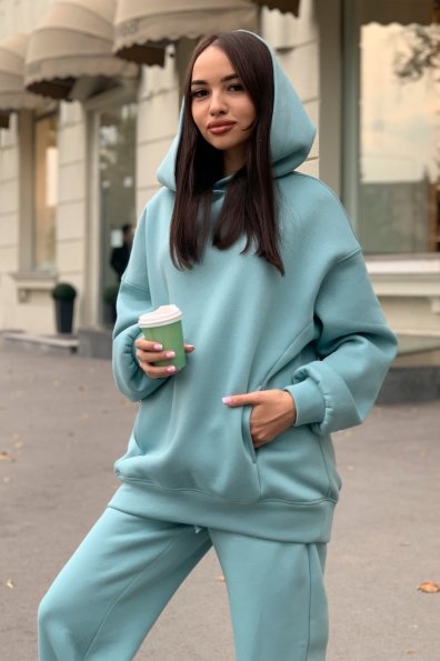  Марион костюм в  стиле Oversize  3х нитка 9651 Цвет: Олива