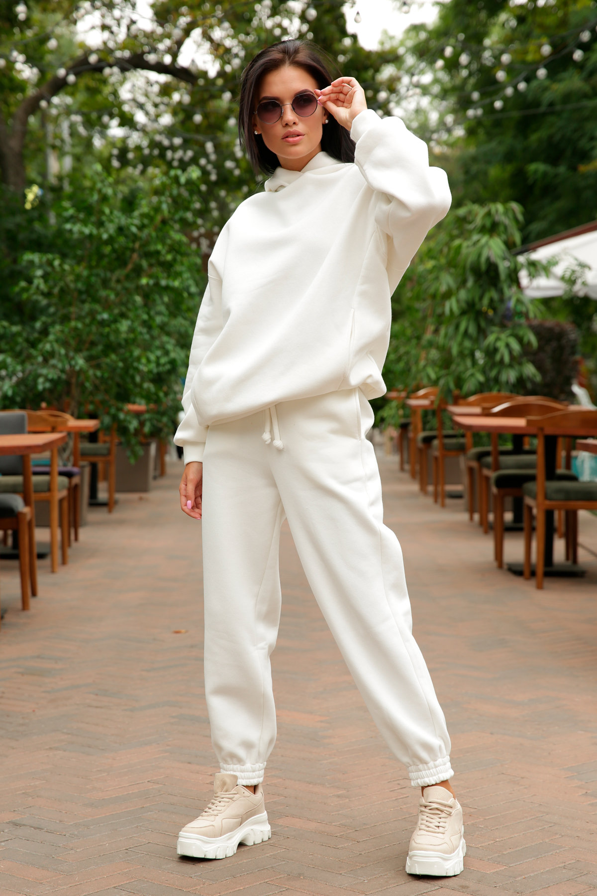  Марион костюм в стиле Oversize 3х нитка 9651 АРТ. 46045 Цвет: Молоко - фото 7, интернет магазин tm-modus.ru
