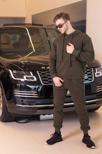 Хелс трикотаж 3х нитка с начесом прогулочный костюм 9990 KRISTATA Цвет: Хаки