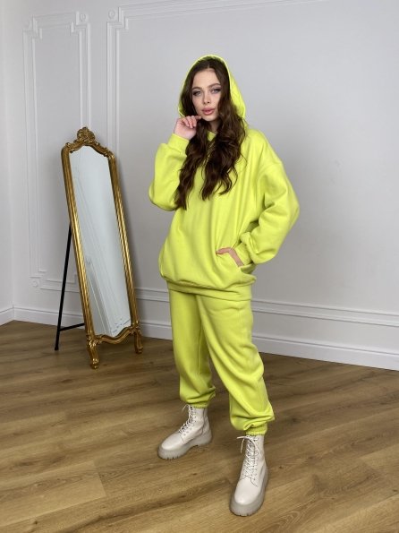  Марион костюм в  стиле Oversize  3х нитка 9651 Цвет: салатовый