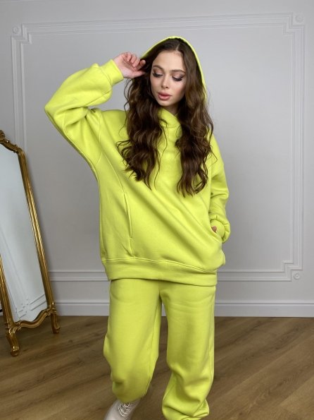  Марион костюм в  стиле Oversize  3х нитка 9651 Цвет: салатовый